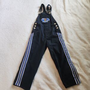 Vintage 90s Scooby-Doo Black Denim Overalls Kidcore Distressed Size 5